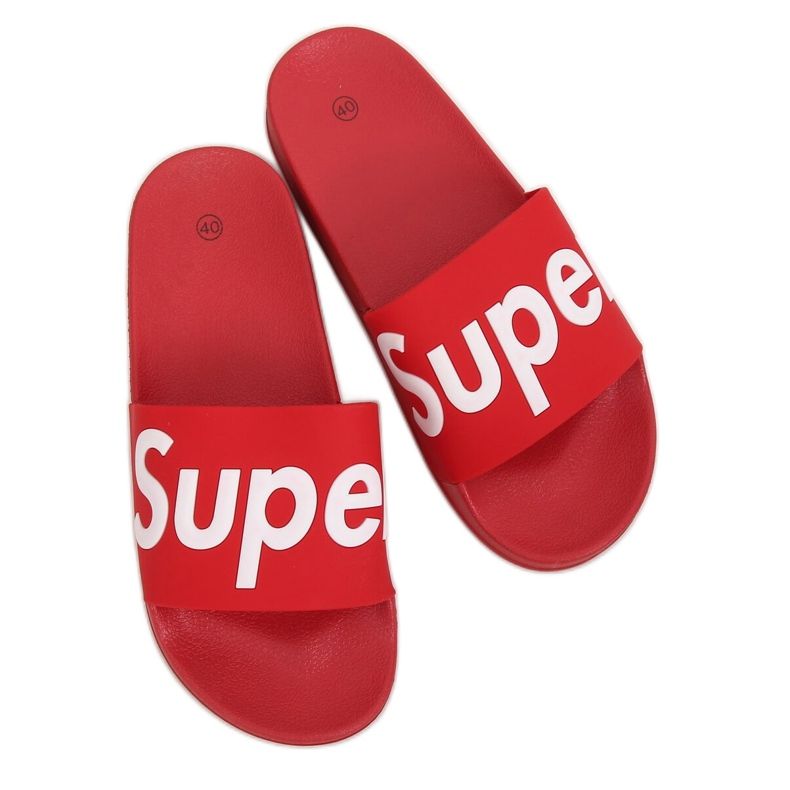 Röd Kvinnors röda tofflor CK110 Röd