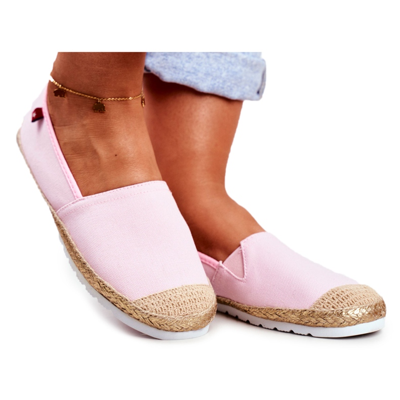 Kvinnors Espadriller, Flätad Sole Pink Big Star DD274728 rosa