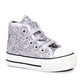 FRROCK Barns sneakers High Shiny Silver Ally silver-