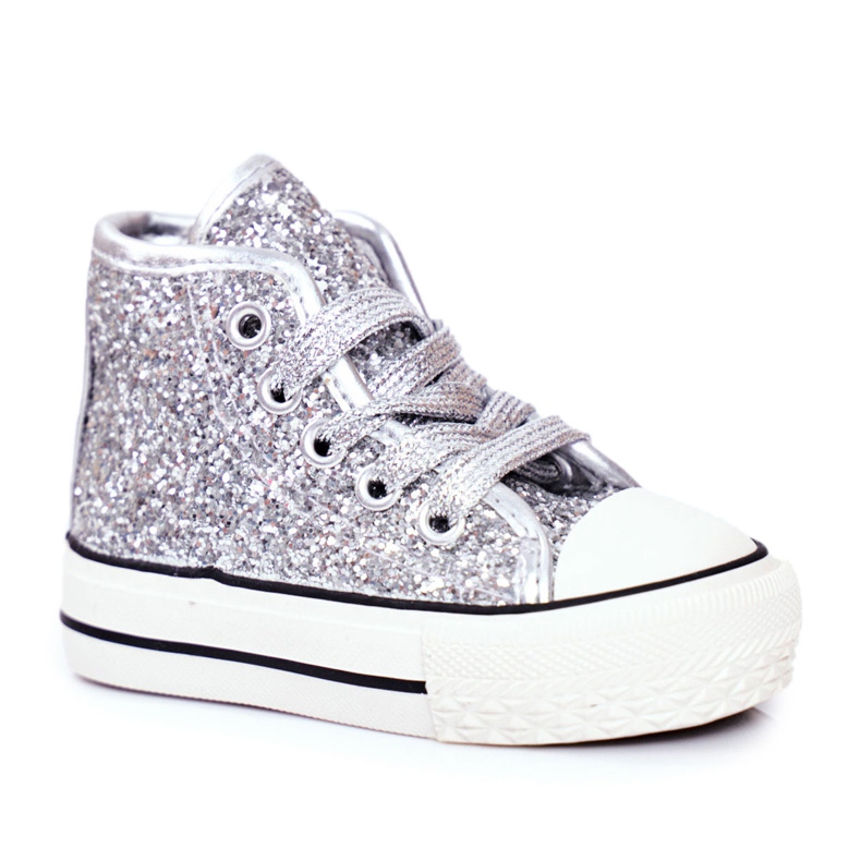 FRROCK Barns sneakers High Shiny Silver Ally silver-