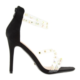 Sandaler med silikonband svart NF-25P Svart