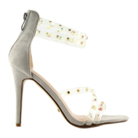 Sandaler med silikonband NF-25P Grå