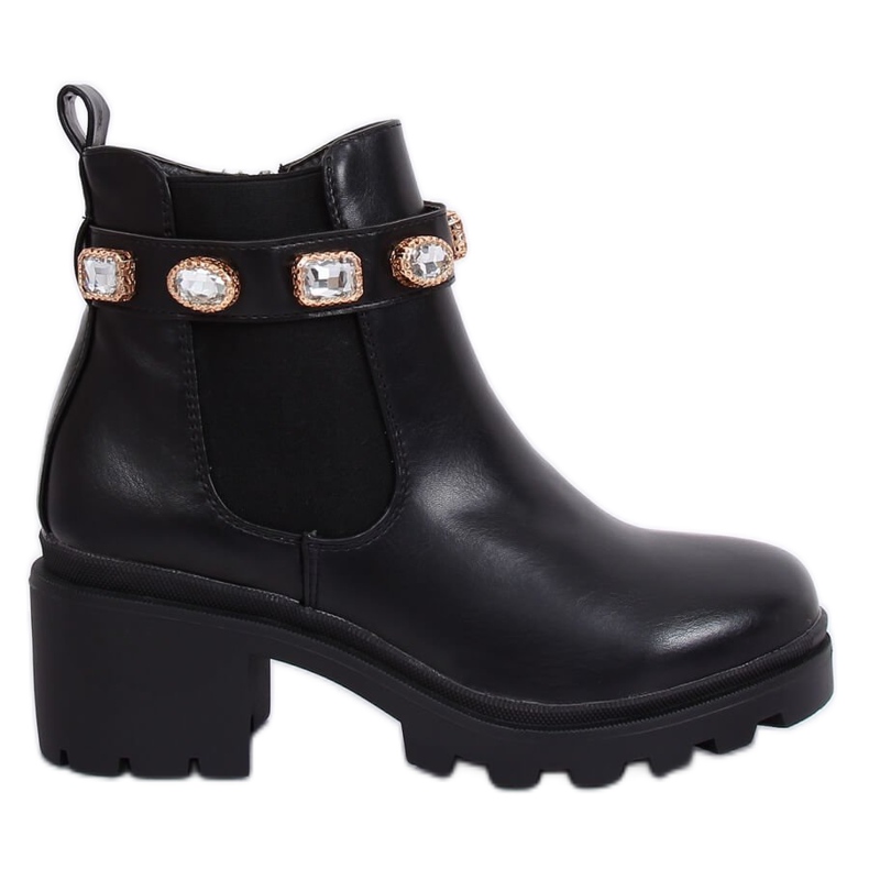 Svarta Chelsea stövlar, svart HE107 Svart