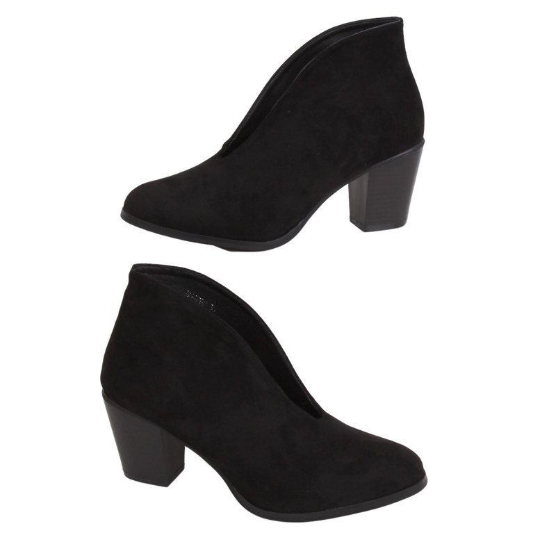 Svarta stövlar med slits svart NS128P Svart