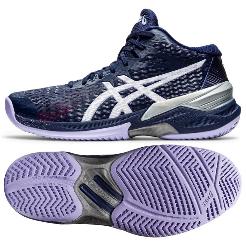 Asics Sky Elite Ff Mt W 1052A023-400 volleybollskor grafit, marinblå blått och marinblått