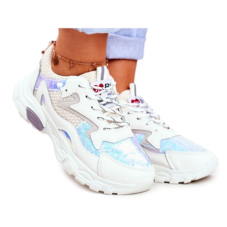 Kvinnors sportskor Lu Boo White Dazzle Me vit mångfärgad