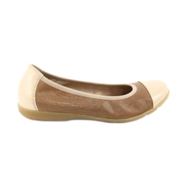 Caprice kvinnors skor ballerinas 22152 läder beige