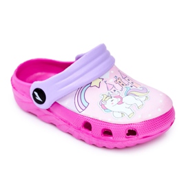 Barntofflor Foam Crocs Pink Ponies Ponny rosa