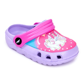 Barntofflor Foam Crocs Violet Ponies Ponny purpur