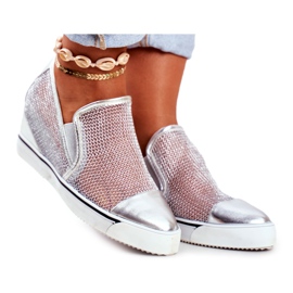 Lu Boo -sneakers för kvinnor med Morgono i silver grå