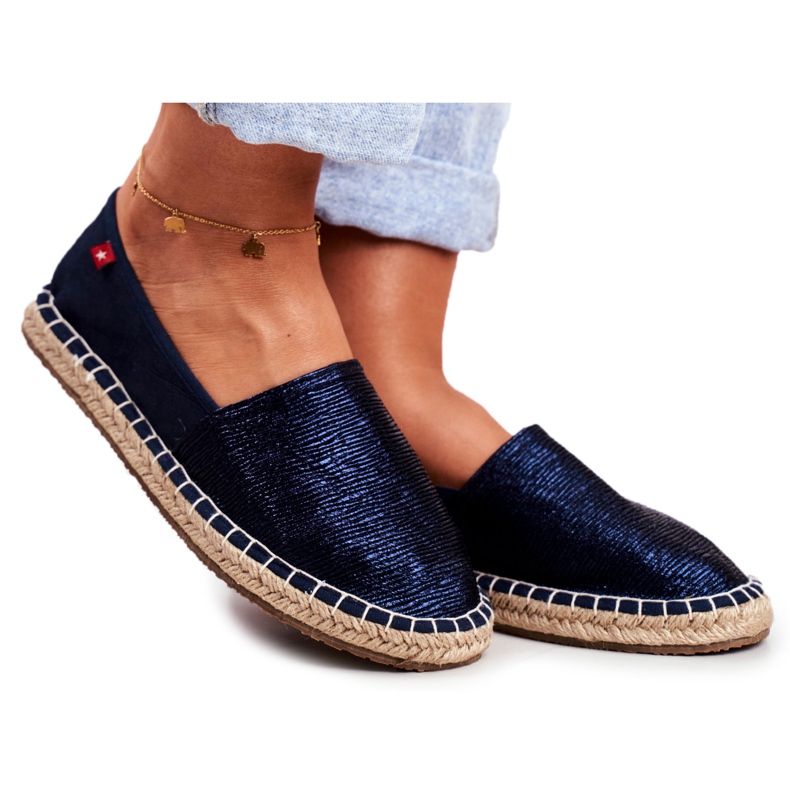 Kvinnors Espadrilles Flätad Sula Marinblå Big Star DD274A147