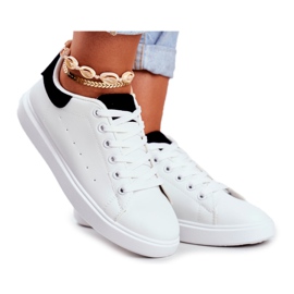 PS1 Kvinnors sportskor vit med en svart klack Milly