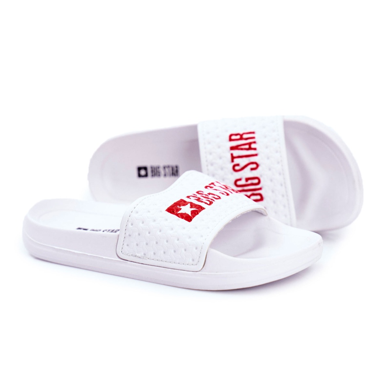 Barntofflor Big Star White Quilted GG374803 vit