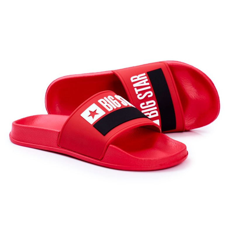 Tofflor för män Big Star Classic Red GG174939 vit svart röd