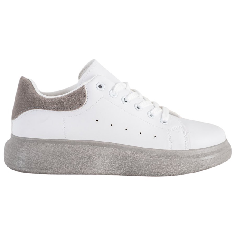 SHELOVET Sneakers på den grå plattformen vit
