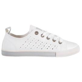 Bella Paris Sneakers med öppet mönster vit