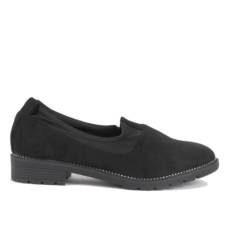 Svarta slip-on skor med en elastisk 240-1