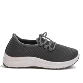 Grå LR005-3 slip-on sportskor
