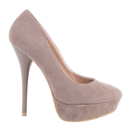 Kaki mocka höga klackar S3477-4 mångfärgad grön