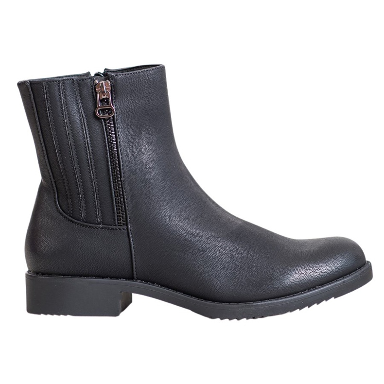 J. Star Höga stövlar med ekoläder svart