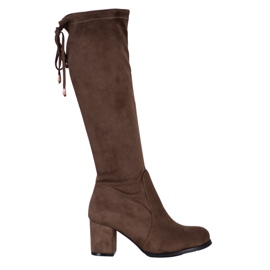 J. Star Klassiska stövlar i mocka brun