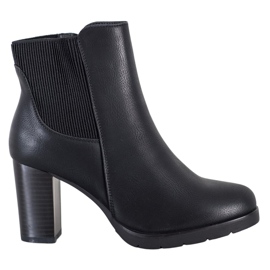 J. Star Snygga högklackade stövlar svart