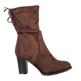 J. Star Höga, mörkbruna stövlar