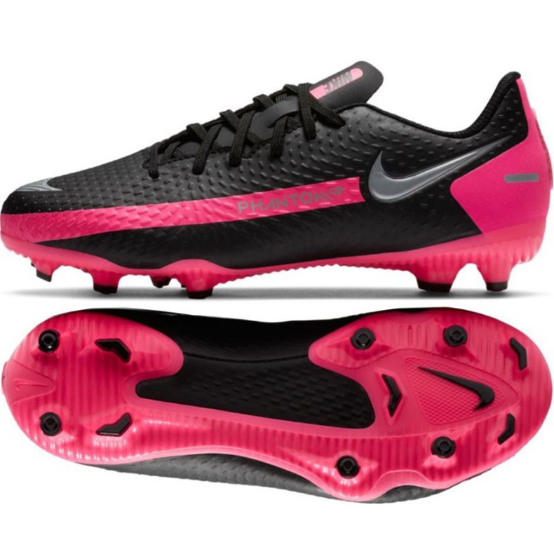 Nike Jr Phantom Gt Academy FG / MG Jr CK8476-006 fotbollsskor svart svart