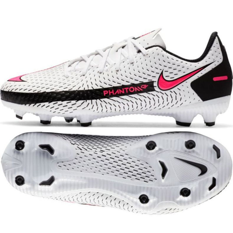 Nike Phantom Gt Academy FG / MG Jr CK8476-160 fotbollsskor mångfärgad vit