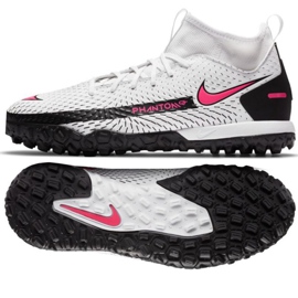Nike Phantom Gt Academy Df Tf Jr CW6695-160 fotbollssko vit flerfärgad
