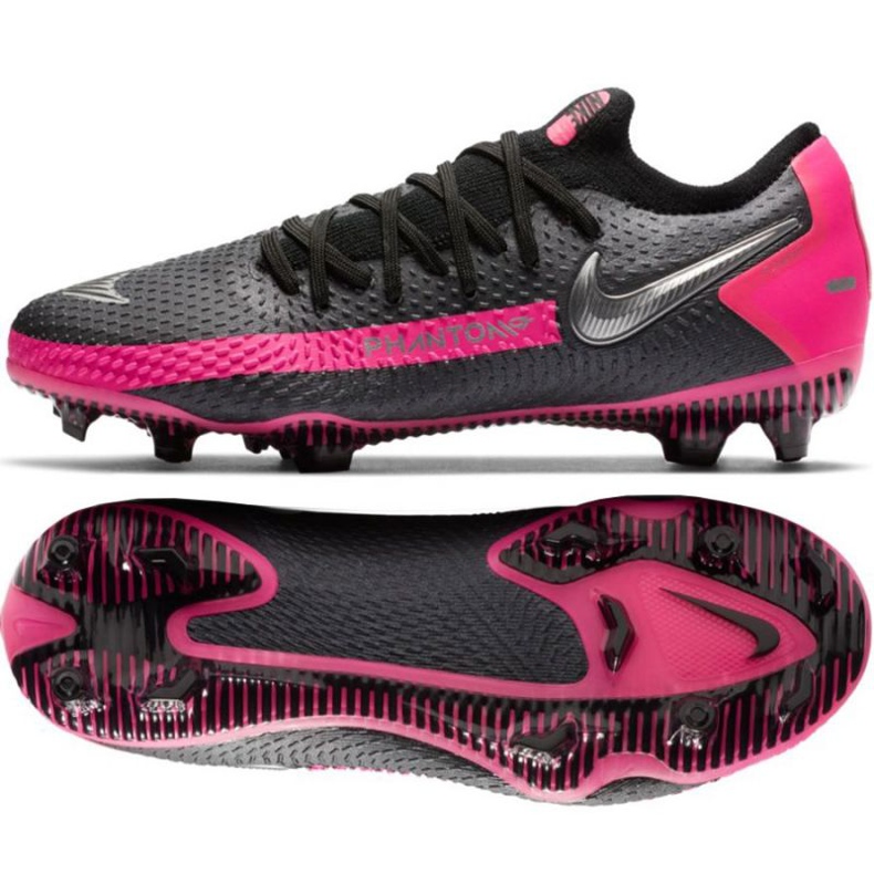Nike Phantom Gt Fg Jr CK8473-006 fotbollsskor svart svart