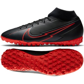 Nike Mercurial Superfly 7 Academy Tf M AT7978-060 fotbollsskor svart flerfärgad
