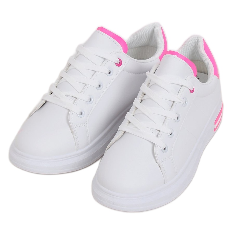 Vita kvinnors sneakers LG20 WHITE / ROSE rosa