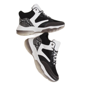 Svarta 2000-C06 Svarta höga sneakers