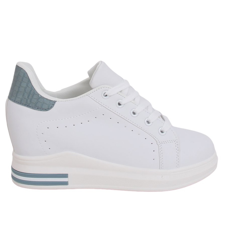 Vita MY-0367 WHITE / BLUE sneakers på en dold kil