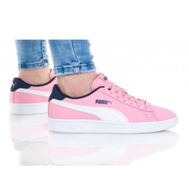 Puma Smash V2 Buck Jr 365182 16 skor vit rosa