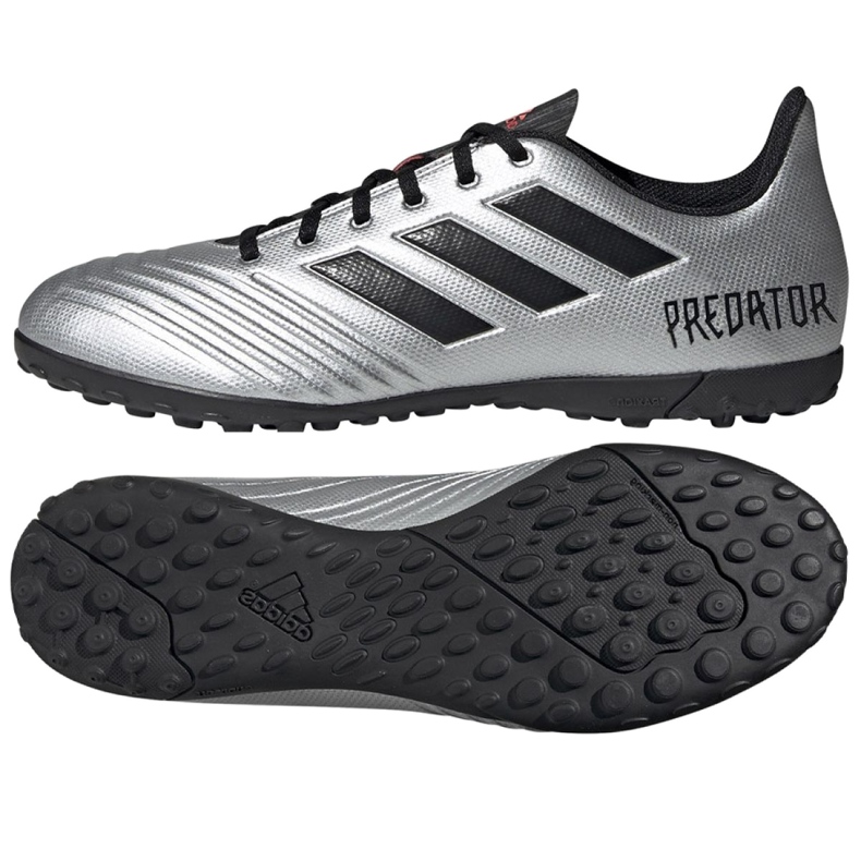 Adidas Predator 19.4 Tf M F35634 fotbollsskor silver-