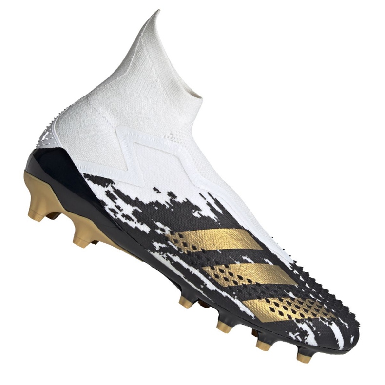 Adidas Predator 20+ Ag M FW9761 fotbollsskor grå / silver, vit, svart, guld vit