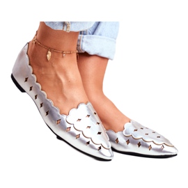 Lu Boo Ballerinor för kvinnor Silver Metallic Dianna silver-