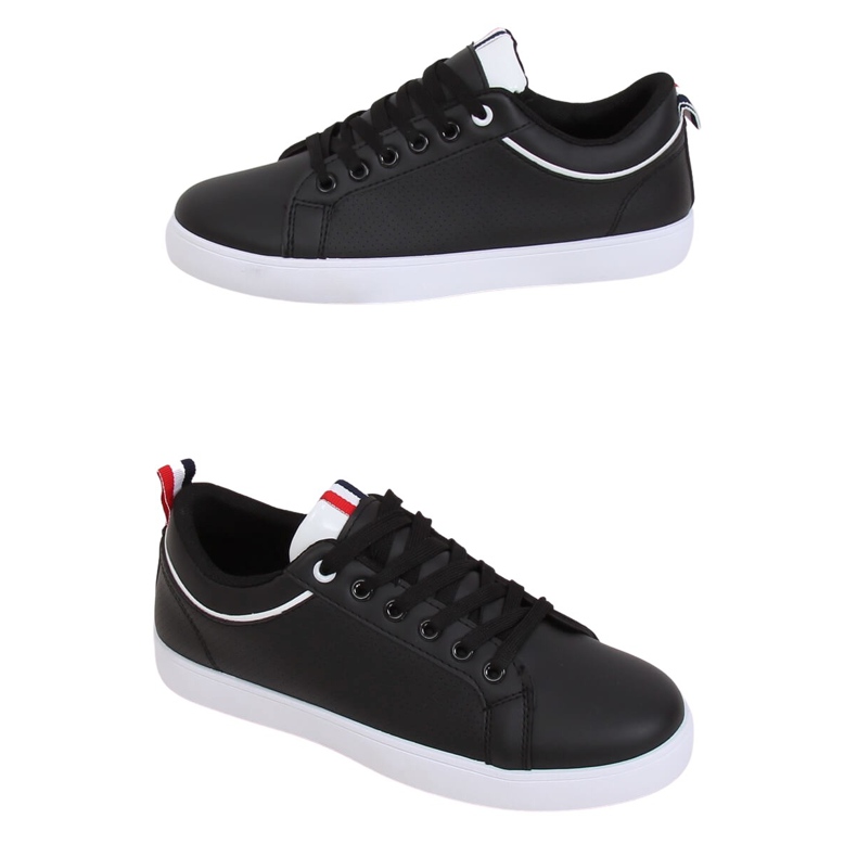 Svarta kvinnors sneakers B0-501 Svart