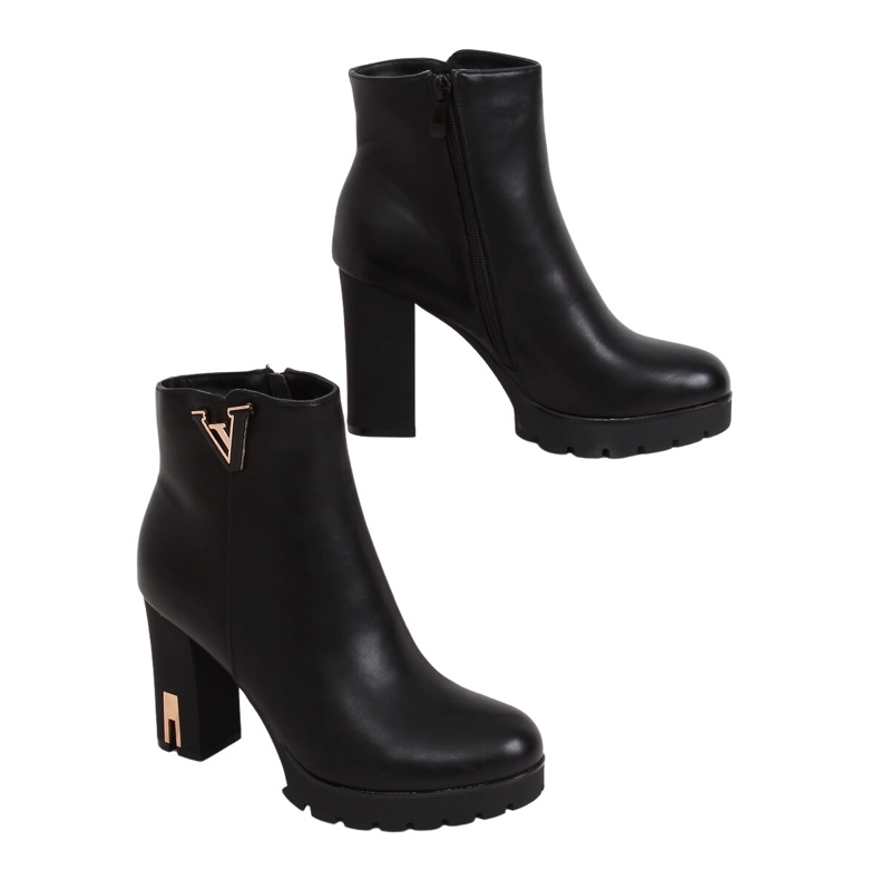 Svarta 1032A-GA Svarta plattformsstövlar