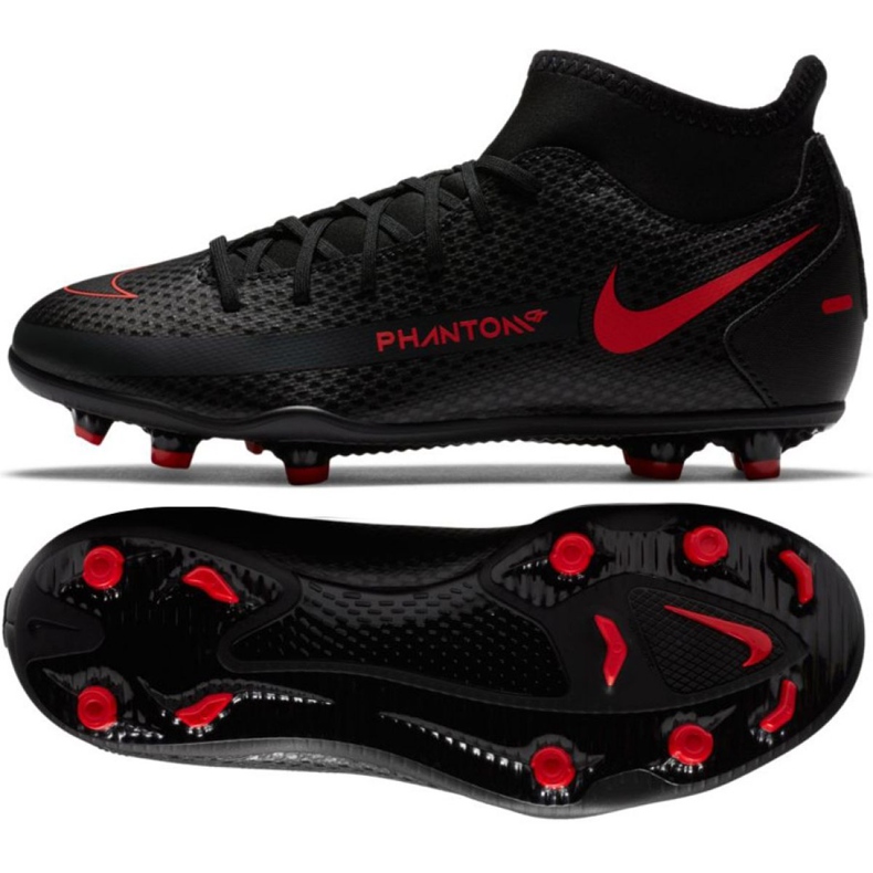 Nike Phantom Gt Club Df FG / MG Jr CW6727-060 fotbollsskor mångfärgad svart