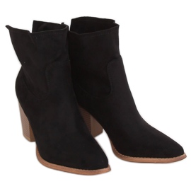 Svarta högklackade stövlar M398 Svart