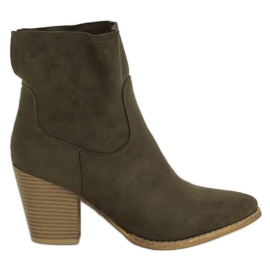 Gröna högklackade stövlar M398 Gröna