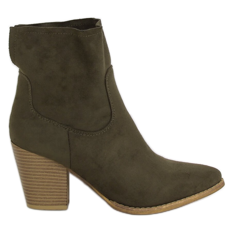 Gröna högklackade stövlar M398 Gröna