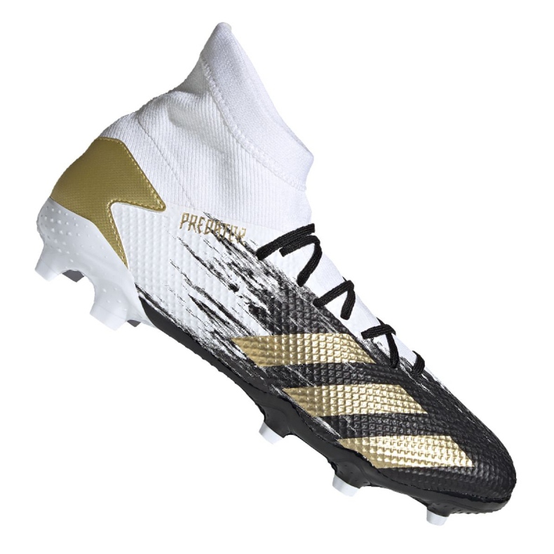 Adidas Predator 20.3 Fg M FW9196 fotbollsskor svart, vit, svart, guld vit
