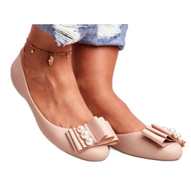 LU BOO Gummi Ballerinas Meliski Bows Beige Joleen