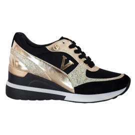 Vinceza Vincez Wedge Sneakers svart gul