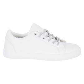 SHELOVET Sneakers med dekorativa snören vit