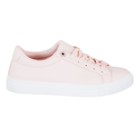 SHELOVET Sneakers med ekoläder rosa